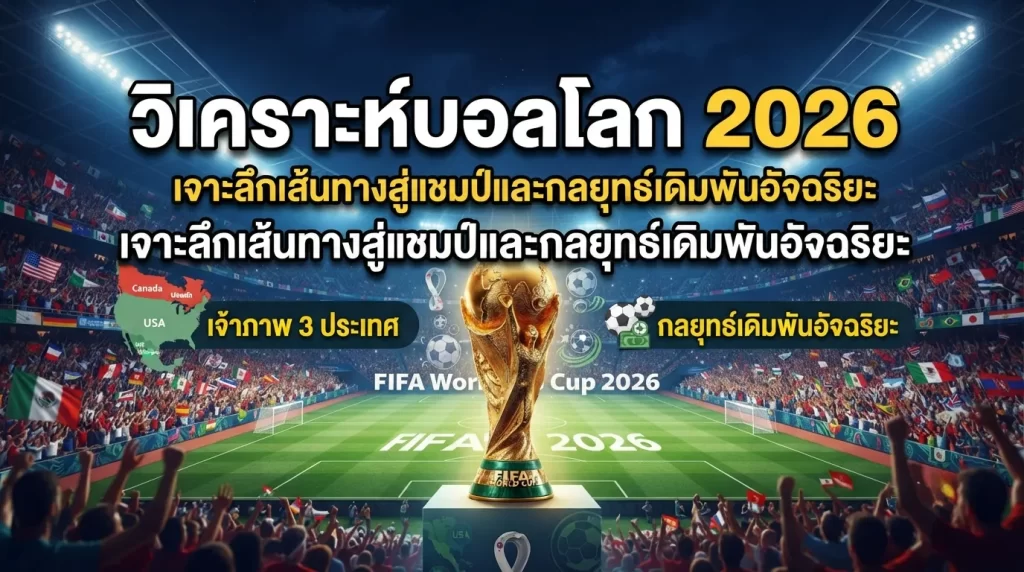 วิเคราะห์บอลโลก 2026: เจาะลึกเส้นทางสู่แชมป์และกลยุทธ์เดิมพันอัจฉริยะ