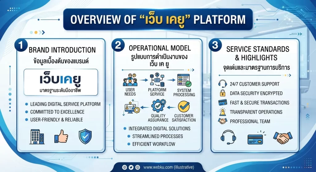 จุดเด่นและมาตรฐานการบริการของ เว็บ เค ยู